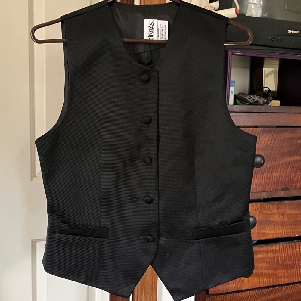 Black Button-Up Vest